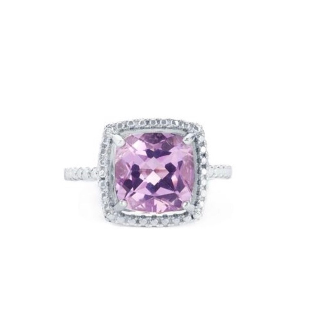 Rose de France Amethyst gemstone Ring size 7 NEW